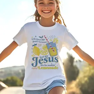 YOUTH Life Gave Me Some Lemons but My Jesus He Be Makin' Lemonade T-Shirt, Christian Shirt, God's Got My Back, God Gift Tee, Cute Lemon Shirt