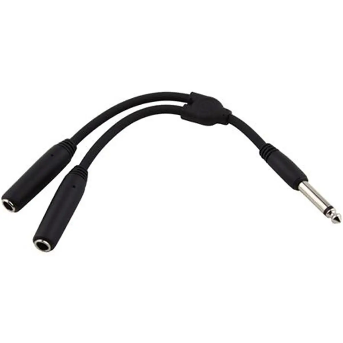 212 MAIN Durable 6 in. Pig-Infused Male-to-Female Y Audio Cable Accessory - 0.25 in. Mono Male to Dual 0.25 in. Mono Female, Ideal for Core Audio Setup Needs (durable cables)