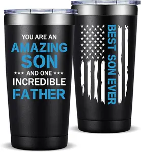 Gifts for Son - Birthday Christmas Valentines Day Fathers Day Graduation Gifts for Son Stepson BonusSon from Mom Dad Stepmom - Tumbler Cup 20oz 20 OZ Stainless Steel Tumbler