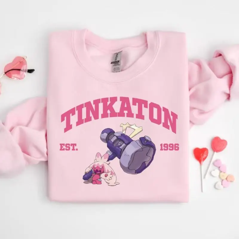 Tinkaton Sweatshirt, T-Shirt, Hoodie, Pkm Characters Sweatshirt, Vintage Anime Graphic Shirt, Top Cotton Anime Shirt Gift For Men And Women