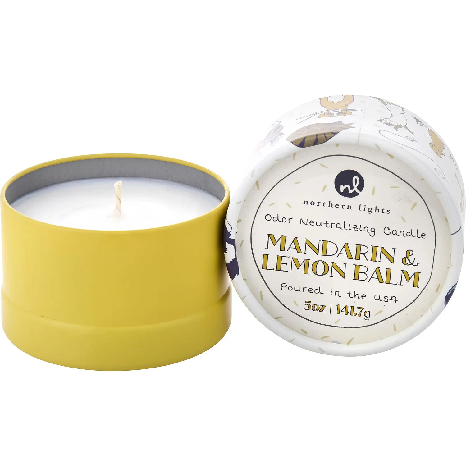 Paws On Mandarin & Lemon Balm By Northern Lights Odor Neutralizing Candle For Unisex Paws On Mandarin & Lemon Balm By Northern Lights Odor Neutralizing Candle For Unisex