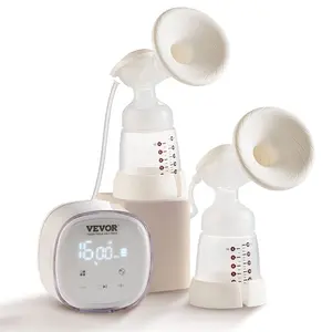VEVOR Breast Pump, Wearable Electric Breast Pumps Hands Free, 4 Mode 12 Levels, 300mmHg Strong Suction, Ultra - Quiet Rechargeable Portable Breastfeeding Pump with LED Display, 24mm Insert/28mm FlangeVEVOR Super Brand Day