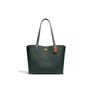 COACH Willow 35 Leather Tote Bag in Forest Green for Women