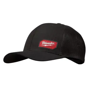Gridiron Black Adjustable Fit Trucker Hat Cotton Snapback
