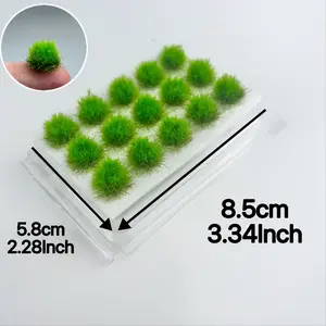 Static Faux Grass Model Kit, Resin Landscape Terrain Set, Artificial Moss for Train Scenery, Dollhouse Miniature Garden Decor