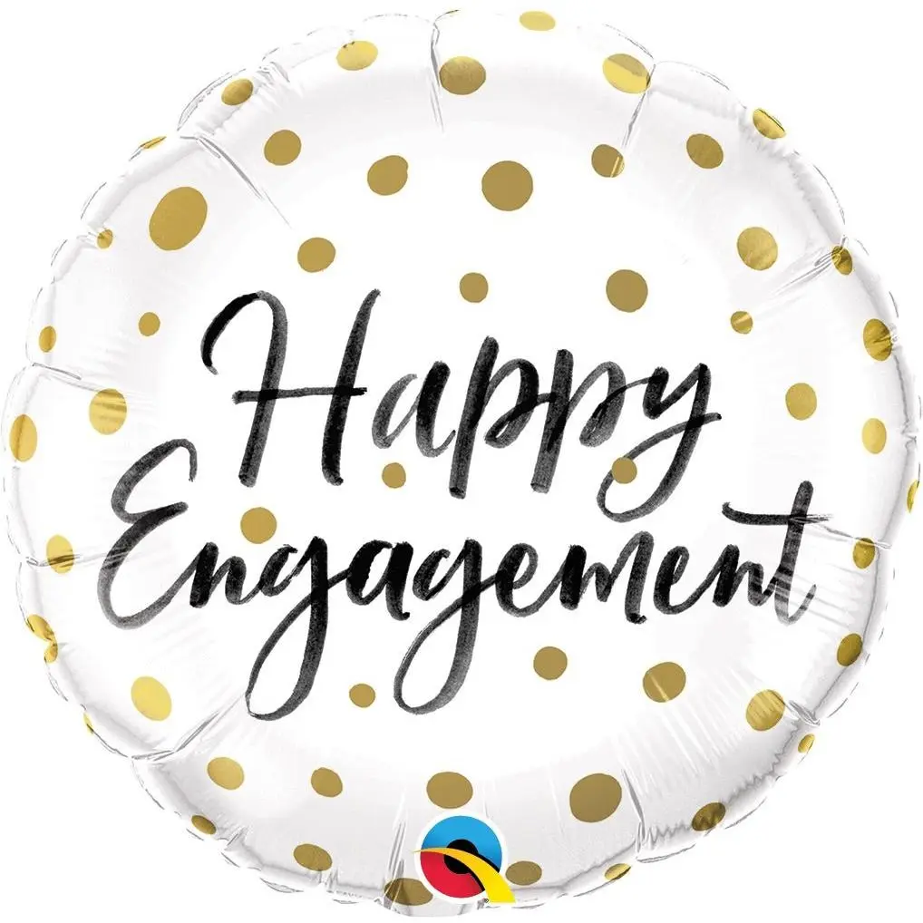Engagement Dots Mylar Balloon