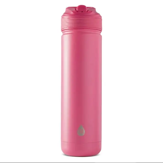 TAL Stainless Steel Ranger Water Bottle with Easy Sip Straw, Volume Capacity 26oz, Pink