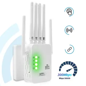 6-antenna WiFi extender, WiFi Extender Signal Booster, Dual Band 5.8GHz&2.4GHz, WiFi Booster Covers Up to 12000 Sq.ft, WiFi Repeater 1.2Gbps with Ethernet Port, One-tap Setup, WiFi Range Extender