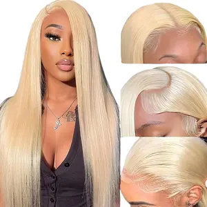 30 Inch 613 Lace Front Wig Human Hair 13x6 Transparent Blonde Wig Human Hair 180 Density Straight Lace Front Wigs Human Hair Pre Plucked with Baby Hair 613 Blonde Lace Frontal Wigs for Women #outdoorfun