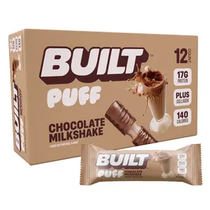 Built Bar, Chocolate Milkshake Puff, Puff Protein Bar, Protein Packed Snack