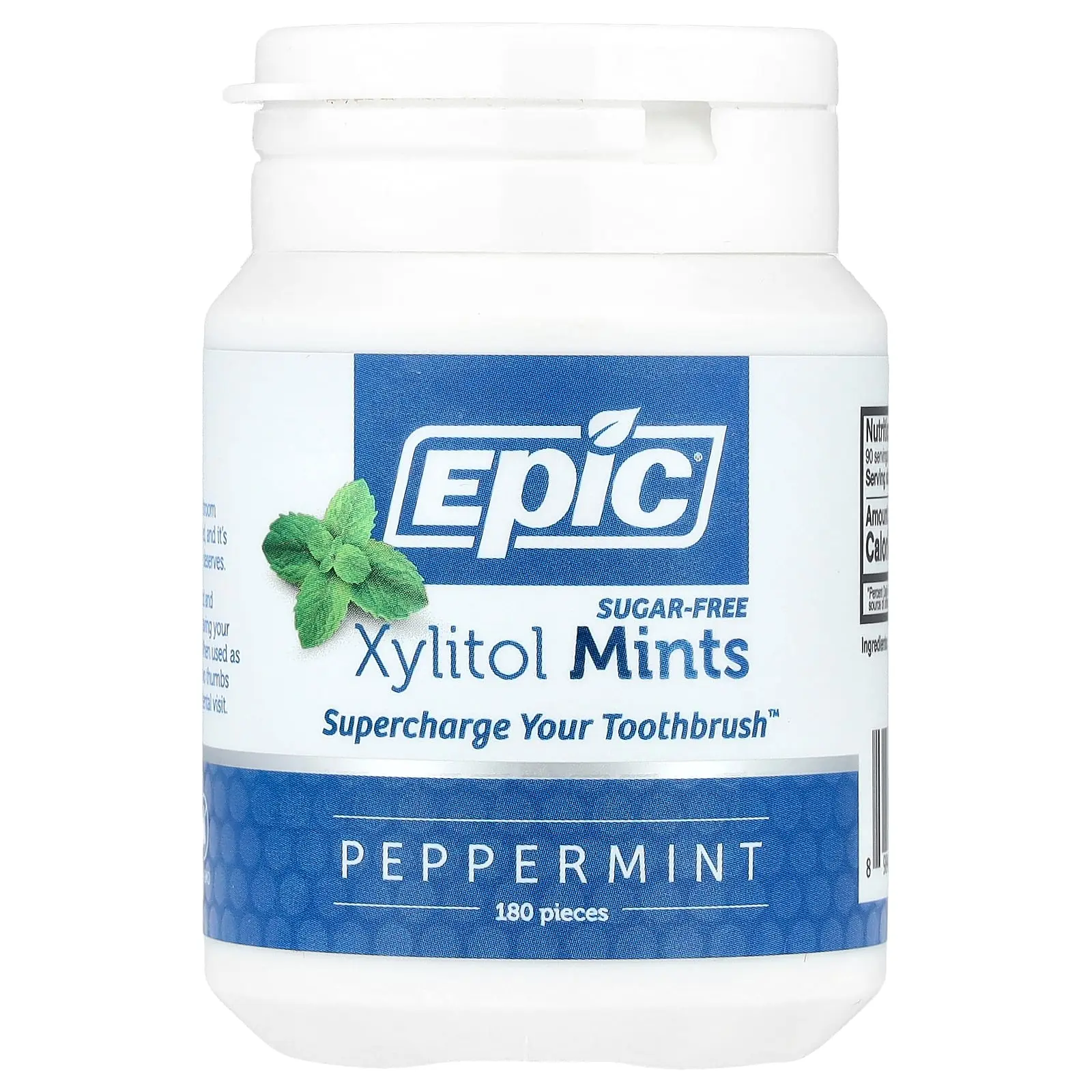 Epic Dental Xylitol Mints, Peppermint, Sugar-Free, 180 Pieces