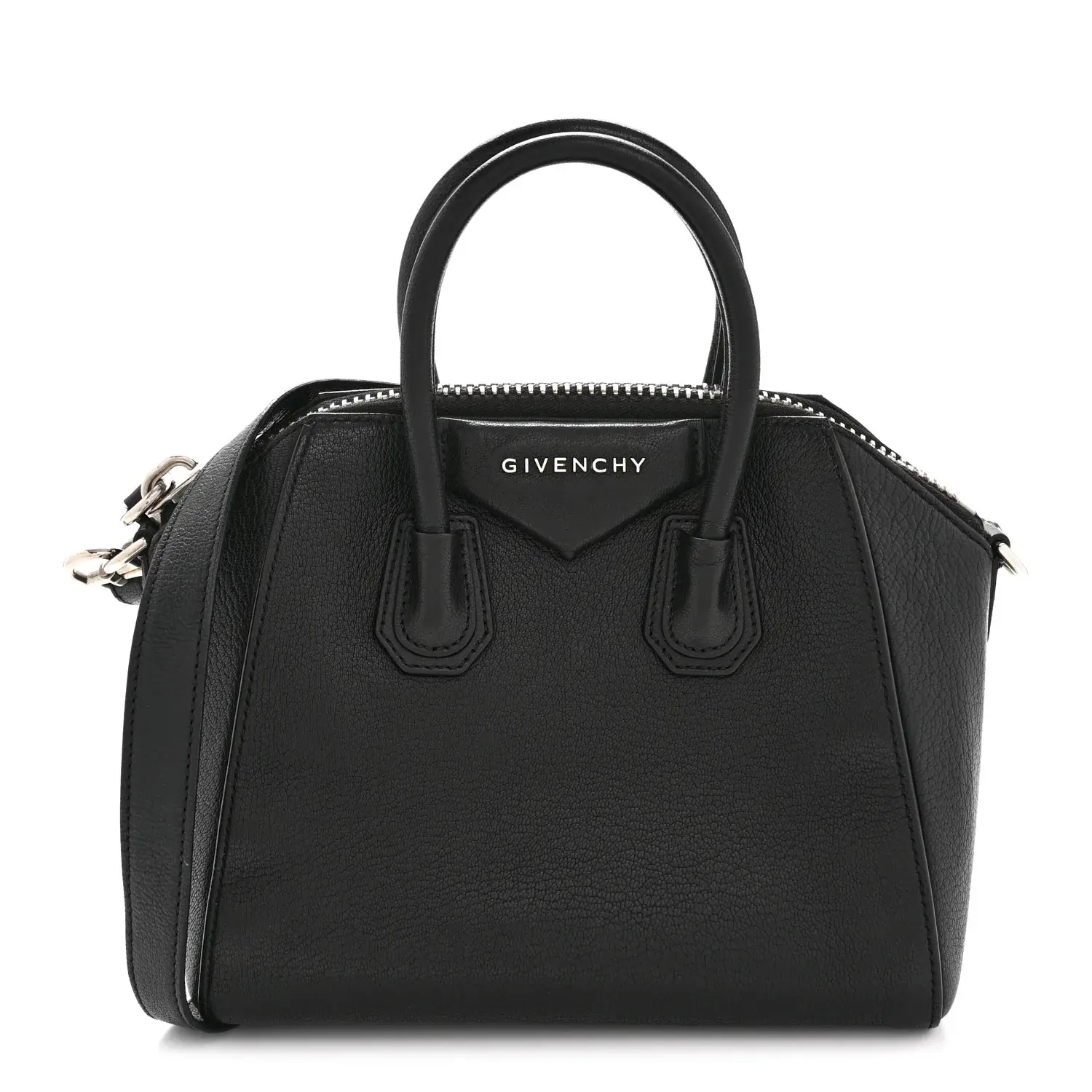 Pre-owned GIVENCHY Leather Shoulder Bags Sugar Goatskin Mini Antigona Black