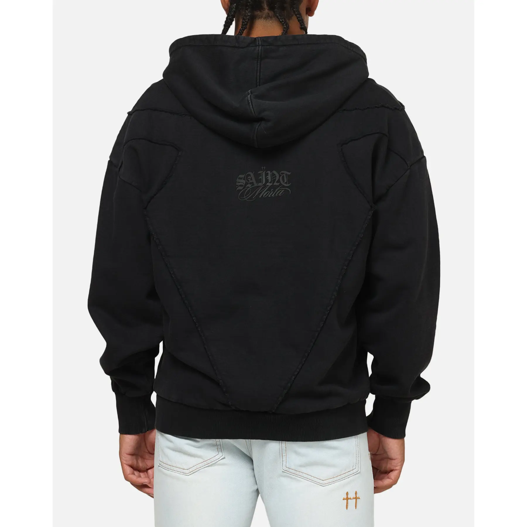 Saint Morta Divinity Zip Hoodie Vintage Black