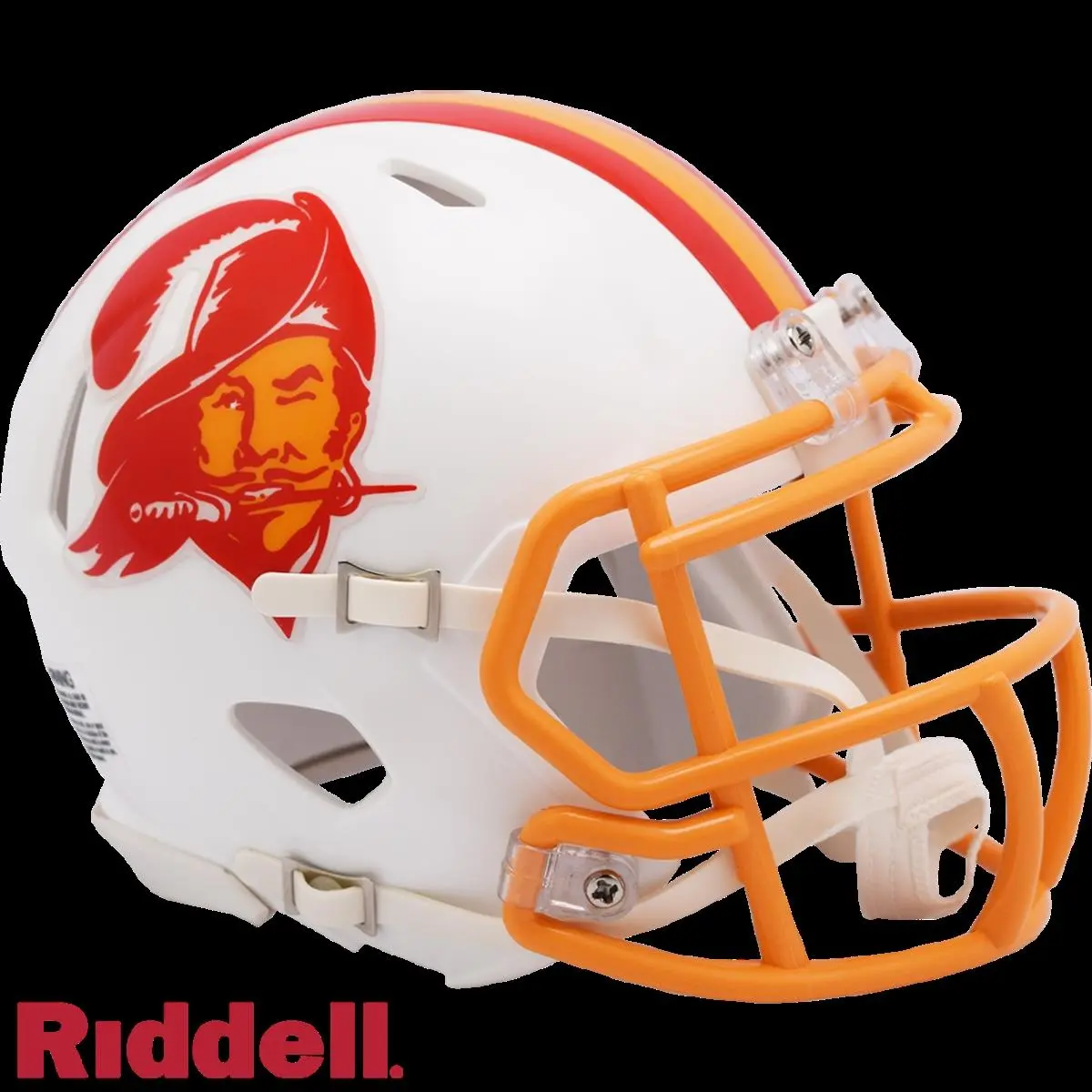 Riddell 5.5 in. Tall Mini Speed Style Football Replica Collectible Helmet - 1976-1996 Tampa Bay Buccaneers (T-B) Decals-Infused Sports Collectibles Accessory