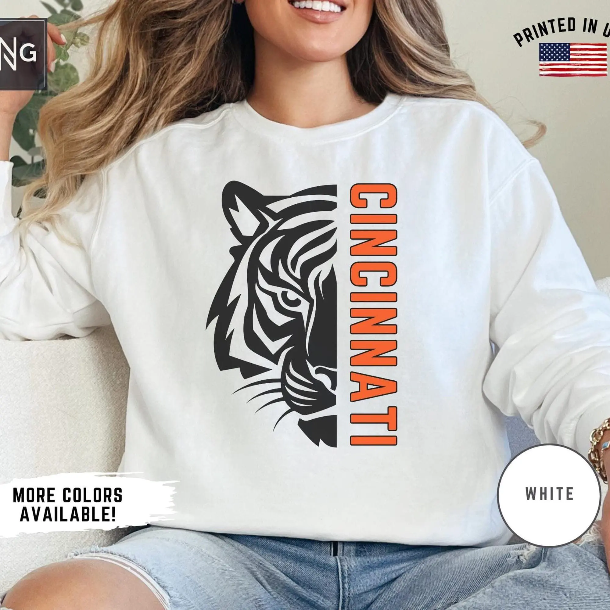 Cincinnati Football Sweatshirt, Retro Gameday Crewneck, Cincy Sports Apparel, Football Gift