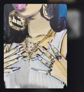 “Adorn Me” - ORIGINAL ART - Acrylic and oil stick 24”x 18"