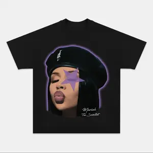 Men's Classic Fit T-Shirt, Mariah The Scientist Purple Star Graphic, Heavy Cotton Short Sleeve Round Neck Top