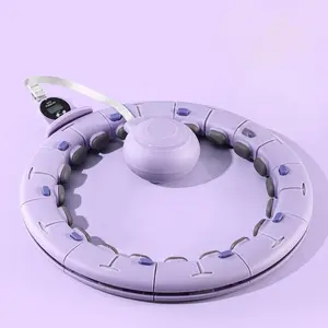 Smart Weighted Waist Trainer with 9+1 Backup Knots, 17 Inch Belt Size, Suitable for Adults & Kids, Home/garden Fitness, Fat Burning, Weighted Hula Hoops