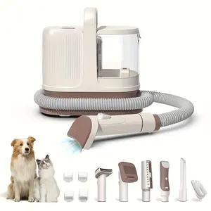 Dog Vacuum For Shedding Grooming, 6-in-1 Dog Grooming Kit & Vacuum Suction 99% Pet Hair - Lightweight Large Dust Box, Grooming Vacuum With 6 Tools For Shedding Thick &Thin Dogs Cats Pet Hair