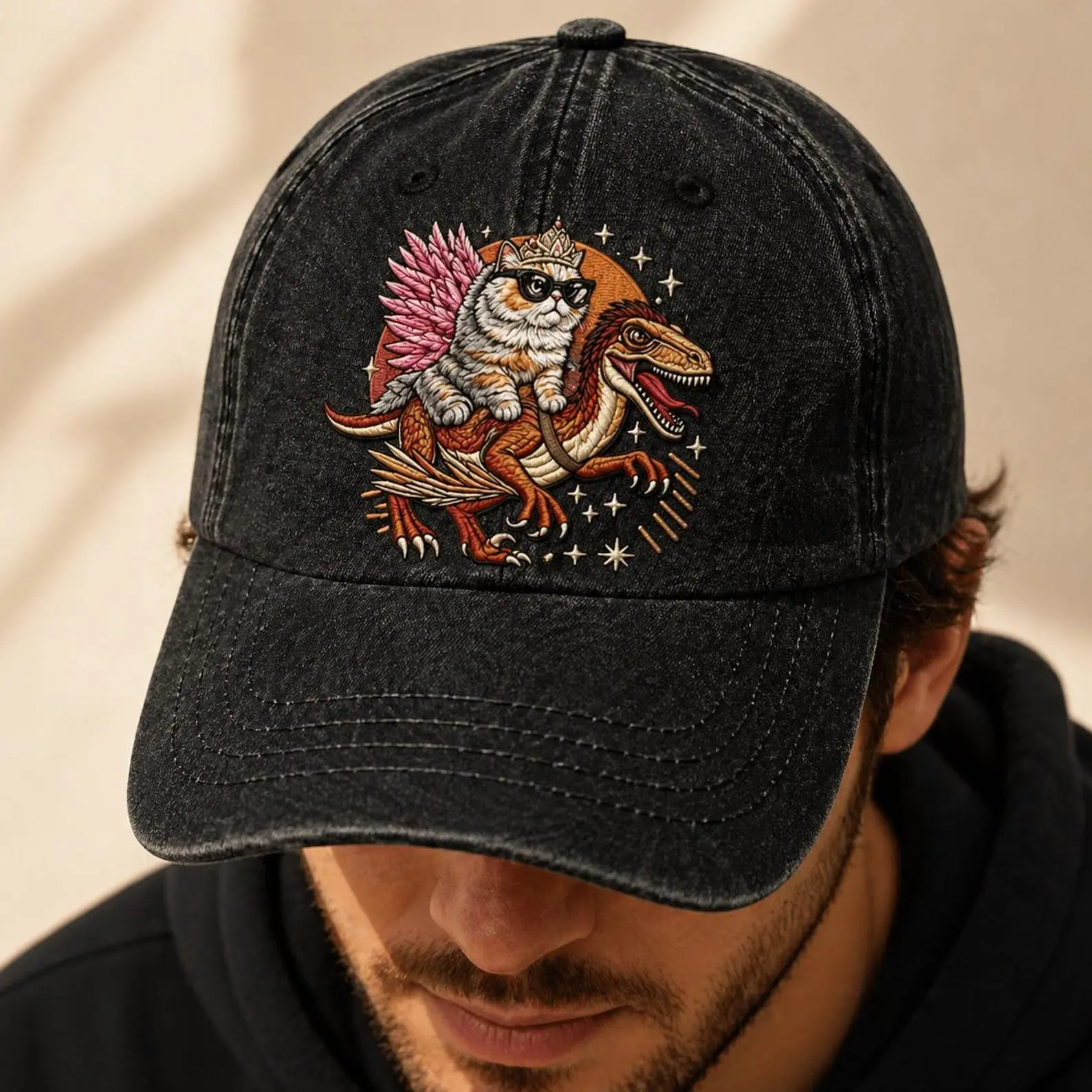 Princess Donut & Mongo Embroidered Hat, Dungeon Crawler Carl Dad Cap, Fantasy Book Reader Baseball Hat, LitRPG Gamer Gift, Cozy Bookish Streetwear