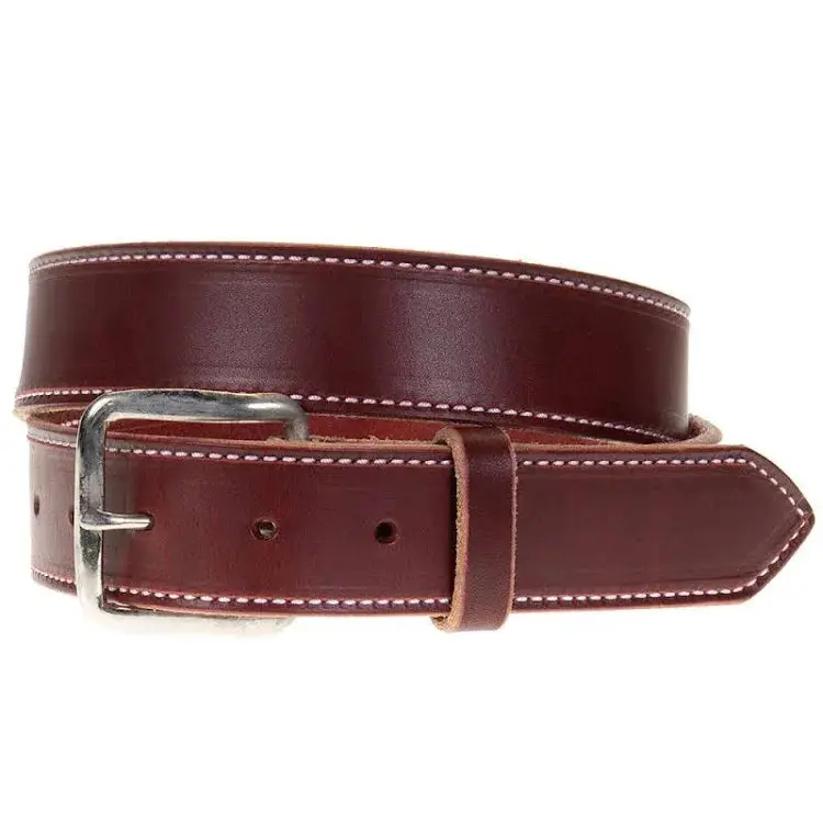 Texas Saddlery Men's Burgundy Latigo Belt