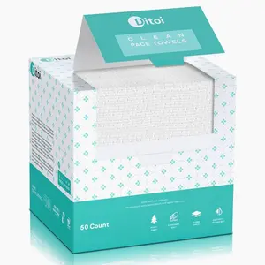 Face Towels, 10"×12" Disposable Face Towel, Face Towelettes XL, Ultra Soft Makeup Remover Dry Wipes, Thick Face Towel for Sensitive Skin, 50 Count (1 Pack)