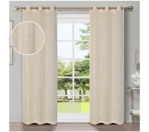 Superior Cormac Printed Sheer Curtain Panel Set, 42X108