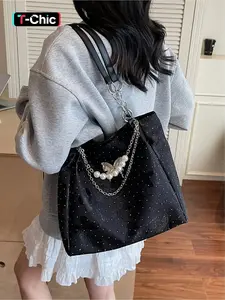 Advanced suede retro casual suede shoulder tote bag for women, simple and large capacity armpit bag, Elegant commuter bag