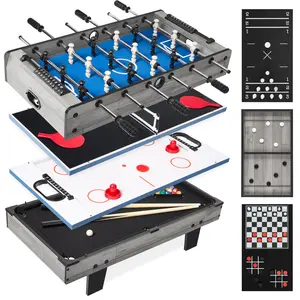 Best Choice Products 11-in-1 Kids Combo Game Set w/ Ping Pong, Foosball, Air Hockey, 5 Accessory Bags