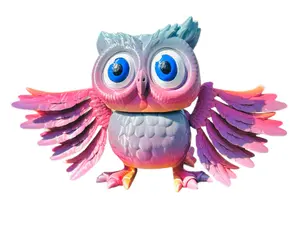 Beautiful Owl. Articulated Desk Pet.