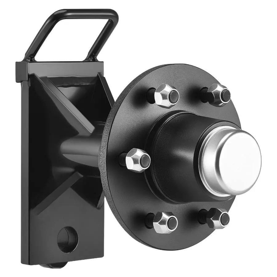 VEVOR Heavy Duty 6-Lug Shipping Container Wheels Kit with Axle & Ratchet Tie Down, Moves 20 ft-40 ft Containers, Secure Transport for Dock & Warehouse, Black