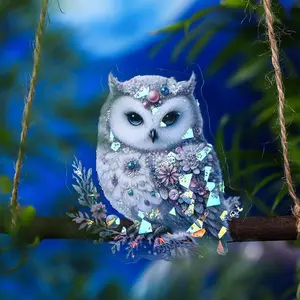 Vintage Owl Pattern Sticker, 6 Counts/pack Colorful Self Adhesive Decorative Sticker, DIY Decals for Water Bottle, Laptop, Phone, Scrapbooking, Journal