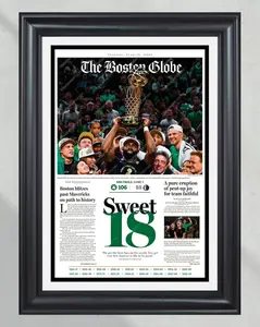 2024 Boston Celtics 'Sweet 18' NBA Champions - No Frame Front Page Newspaper