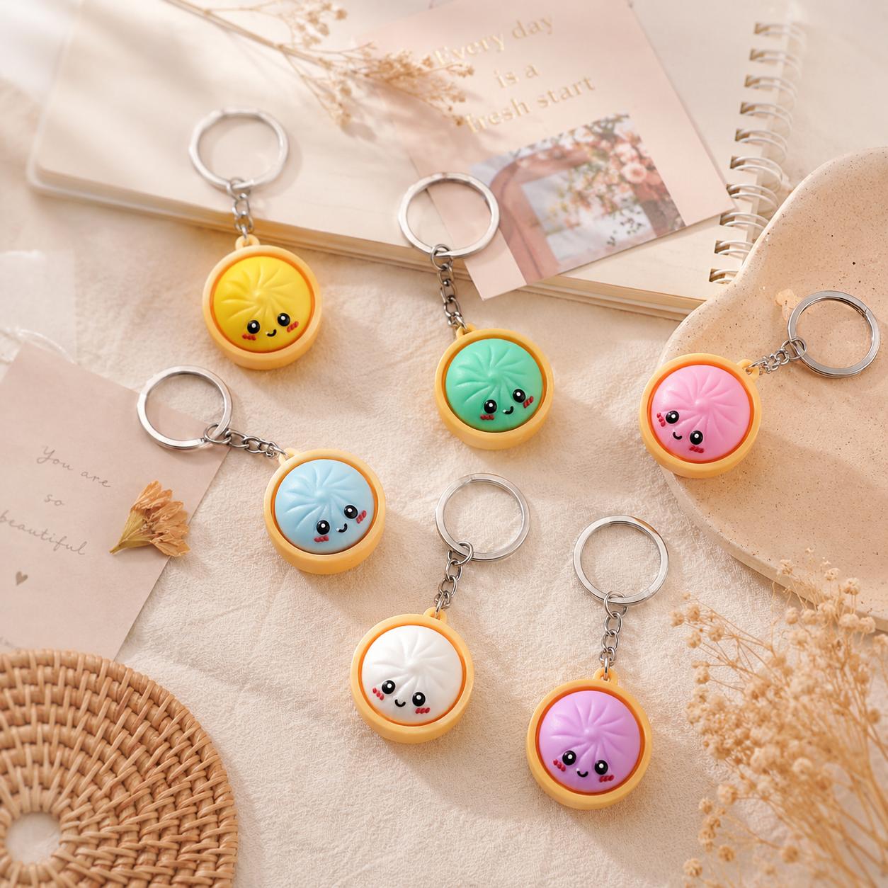 6 Pcs Cute Mini Dumpling Keychain – Adorable Cartoon Pendant for Backpacks, Keys & Bags, Kids & Gifts, Soft & Durable 6 Pcs Cute Mini Dumpling Keychain – Adorable Cartoon Pendant for Backpacks, Keys & Bags, Kids & Gifts, Soft & Durable