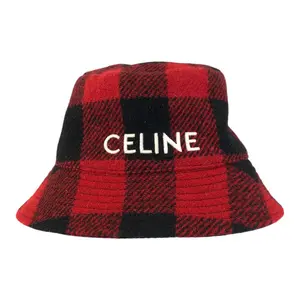 Pre-owned Celine Wool Small Leather Goods Blend Bucket Hat