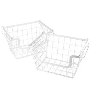 Origami 2-pack Metal Stacking Baskets