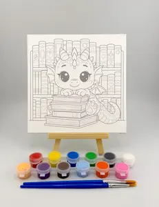 Cute Book Dragon Painting Kit: For Adults and Kids