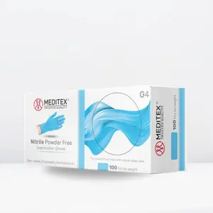 MEDITEX (G4) Blue Nitrile Gloves | 4mil Exam Gloves | Powder Free Gloves