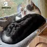 POMESEA Geometric Nylon Mesh Cat Hammock - 23.3"l x 11.4"w x 7.1"h Perch, 44lb-Capacity Strong Suction Cups, Cordless Easy Assembly, Metal Frame, Plastic Secure Base, Glow-in-the-Dark for Day & Night Use, Machine Wash, Foldable Storage (Fits Small Dogs)