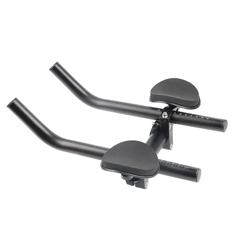 Scratch-Resistant Aluminum Clip-On Aero Bars, Adjustable Triathlon Rest Handlebars for Road & MTB Cycling, Long-Distance Rides & Speed Enhancement