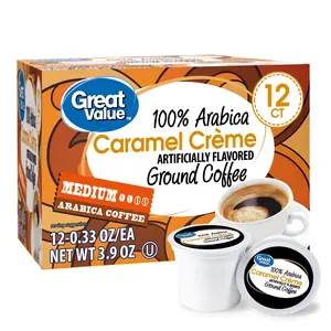 Great Value 100% Arabica Caramel Medium Roast Coffee Pods, 12 Count