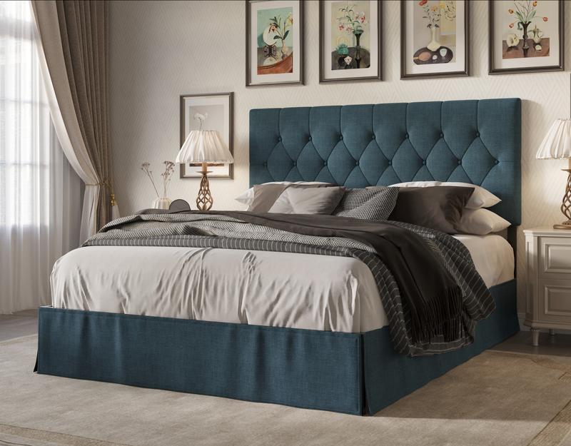 Favorer Billy Tufted Upholstered Platform Bed - Wingback or Non-Wingback, Available in Multiple Sizes, Classic Design