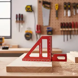 Professional Precision Measurement Set: 3D Multi-Angle Measuring Tool, High-Accuracy Metal Ruler & Protractor, Miter Gauge, Carpenter Square, Portable Measuring Kit for Woodworking & DIY Projects. Accurate 45/90 Degree Layout.