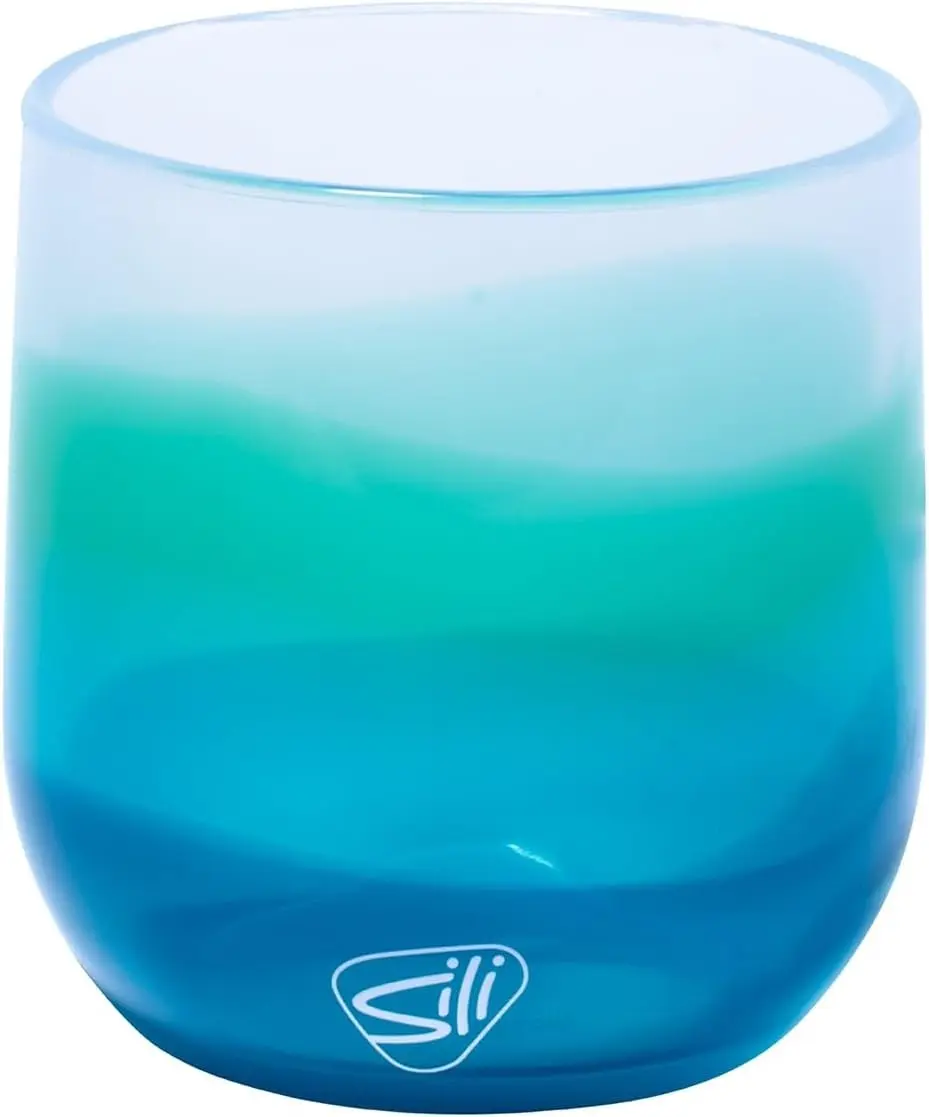 Silipint 12oz Stemless Silicone Wine Glass - BPA-Free Shatterproof Non-Toxic Dishwasher Safe Unbreakable Wine Glass - Perfect for Outdoor Picnics Camping Home Use (Mountain Air) Pack of 1 Gift