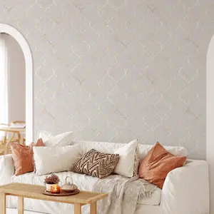 Beige Geometric Wallpaper