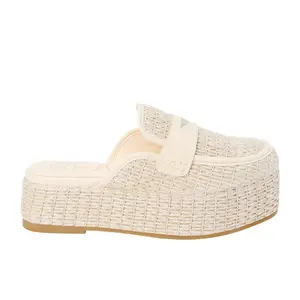 BEACH by Matisse Womens Wren Platform Loafers Casual - Beige