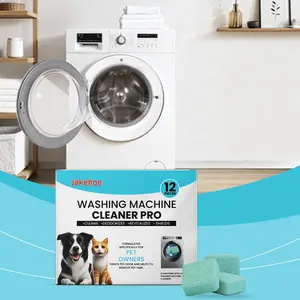 Washing Machine Cleaner Tablets - 1-Year Supply Formulated for Pet Owners Pet-Friendly Deep Cleaning Descaler HE, Top & Front Load Septic Safe & Eco-Friendly Eliminates Odor & Residue