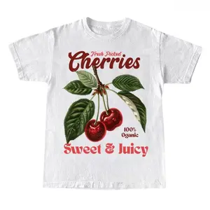 Retro Cherries Coquette Commercial Graphic Shirt, Vintage Cherry T-Shirt, Unisex Y2K Cotton Tee, Cool Gift , Hot Trending Retro Shirt