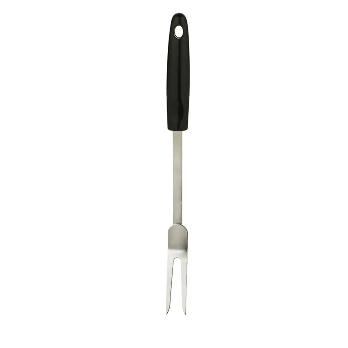 Kitchen Utensils, 12940 12-in. Chrome Steel Fork-Shape Handles with Black Grips, Dishwasher-Safe, Pack of 3