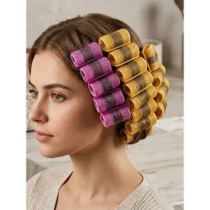 QQ Curl Heatless No-Hot-Water Wave Curler Tool, 20pcs Easy-to-Use Unisex Hair Roller for Long Hair, Natural Styling, Voluminous Waves, Full Texture